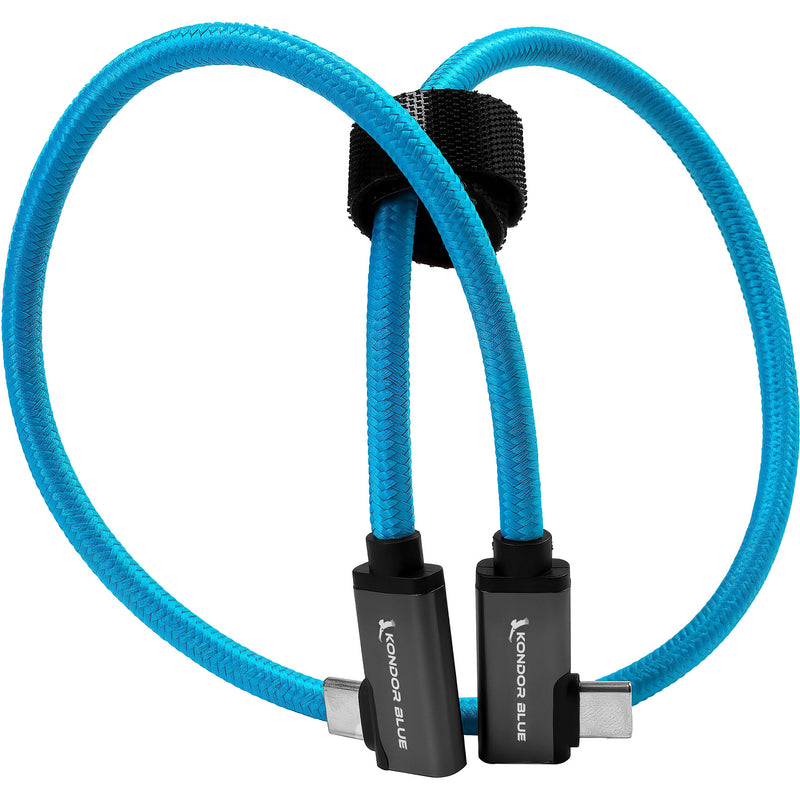 Kondor Blue 18" Dual Right-Angle USB-C Cable