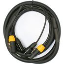 American DJ True 3-Pin IP65-Rated XLR DMXLocking Power Link Combo Cable (12')