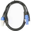 American DJ 5-Pin XLR DMX Locking Power Link Combo Cable (3')