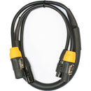 American DJ True 5-Pin DMX Locking Power Link Combo Cable (33')