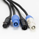 American DJ 5-Pin XLR DMX Locking Power Link Combo Cable (6')