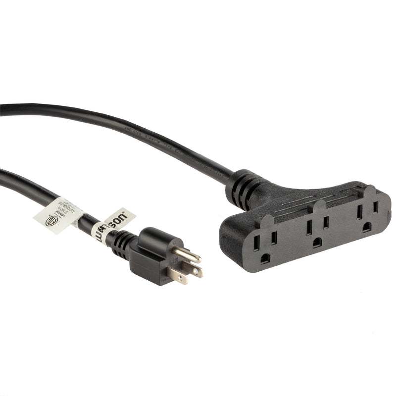 Watson Three-Tap Power Extension Cord (100', Black)