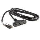 Watson Three-Tap Power Extension Cord (10', Black)