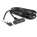 Watson Three-Tap Power Extension Cord (25', Black)