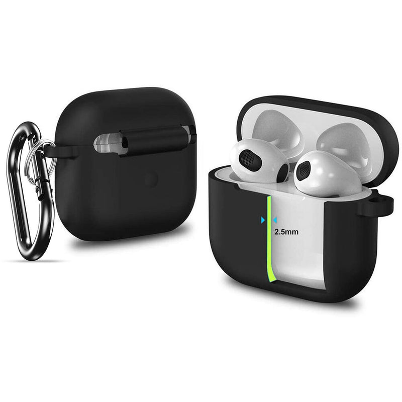 Sahara Case Liquid Silicone Case for Apple AirPods 3rd Generation (Black)