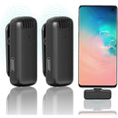 Ulanzi J12 2-Person Wireless Microphone System with USB-C Connector for Mobile Devices (Black)
