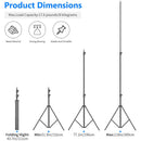 Neewer Heavy-Duty Spring-Cushioned Light Stand (9.8')