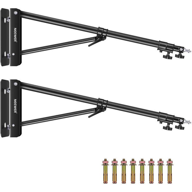 Neewer Wall-Mounting Boom Arm (5.9', 2-Pack, Black)
