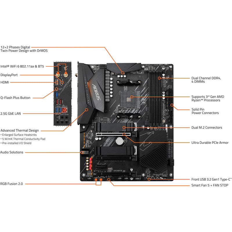 Gigabyte B550 AORUS Elite AX V2 Motherboard