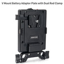 ANDYCINE Multi-Output V-Mount Battery Plate with Adjustable 15mm LWS Rod Bracket