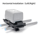 ANDYCINE Multi-Output V-Mount Battery Plate with Adjustable 15mm LWS Rod Bracket