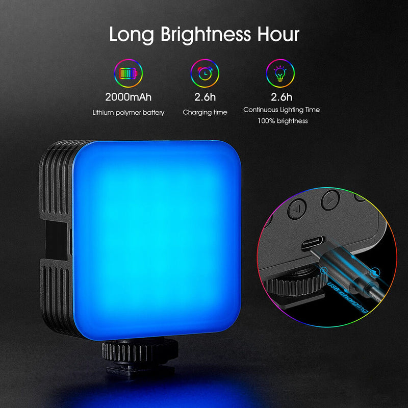 Neewer RGB61 Magnetic Cold Shoe RGB LED Video Light (3.1 x 2.6")