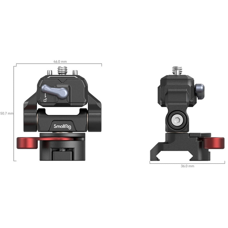 SmallRig 3601B Drop-In HawkLock Quick Release Monitor Mount with NATO Clamp&nbsp;& Locating Pins
