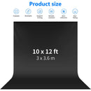 Neewer Collapsible Backdrop (Black, 10 x 12')