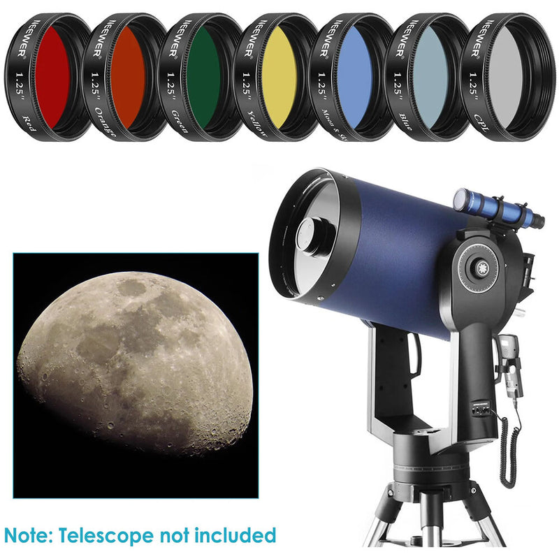 Neewer 1.25" 7-Piece Telescope Filter Set