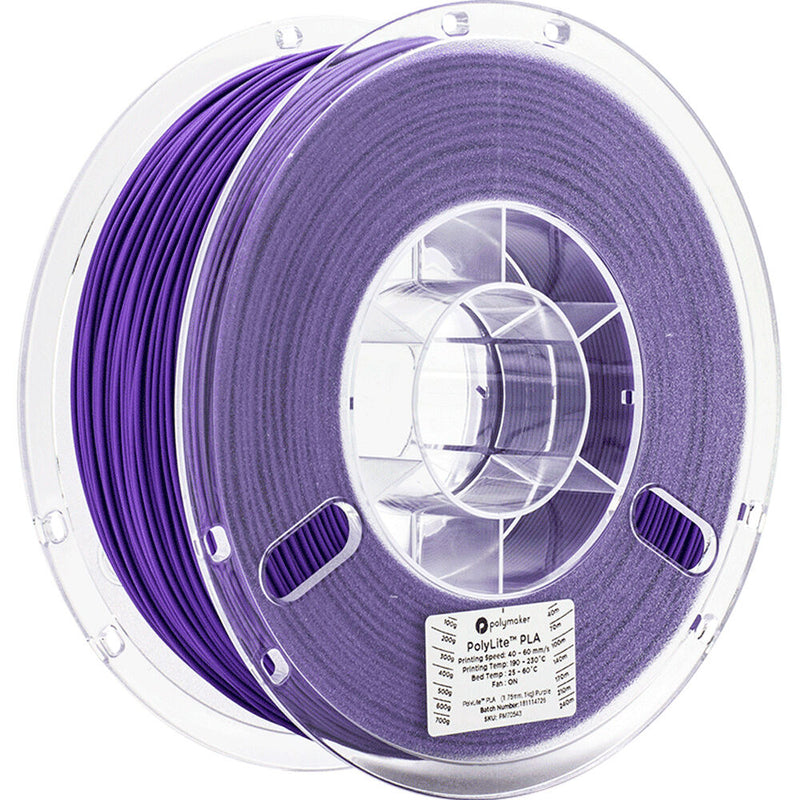 Polymaker 1.75mm PolyLite PLA Filament (Purple, 2.2 lb)