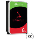 Seagate 8TB IronWolf 7200 rpm SATA III 3.5" Internal NAS HDD (OEM, 2-Pack)