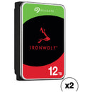 Seagate 12TB IronWolf 3.5" Internal NAS Drive (2-Pack)