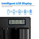Neewer DP-F970 4-Bay L-Series Battery Charger with LCD