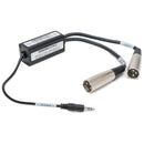 Sescom AUD-TRS-BAL 3.5mm Stereo Unbalanced Audio to Dual XLR Balanced Converter Cable