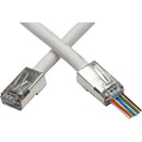Platinum Tools Shielded EZ-RJ45 Cat 5e & Cat 6 Connector with Internal Ground (100-Piece Bag)