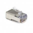 Platinum Tools Shielded EZ-RJ45 Cat 5e & Cat 6 Connector with Internal Ground (100-Piece Bag)