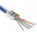 Platinum Tools Shielded EZ-RJ45 Cat 5e & Cat 6 Connector with Internal Ground (100-Piece Bag)