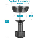 Neewer 75mm Half Ball Flat to Bowl Adapter