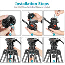 Neewer 75mm Half Ball Flat to Bowl Adapter