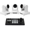 ikan NDI HX PTZ Camera with 30x Optical Zoom and IP Controller Bundle (White, 3 Cameras)