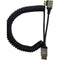 DigitalFoto Solution Limited Coiled Right-Angle Mini-HDMI to HDMI Cable (1.6 to 7.9")