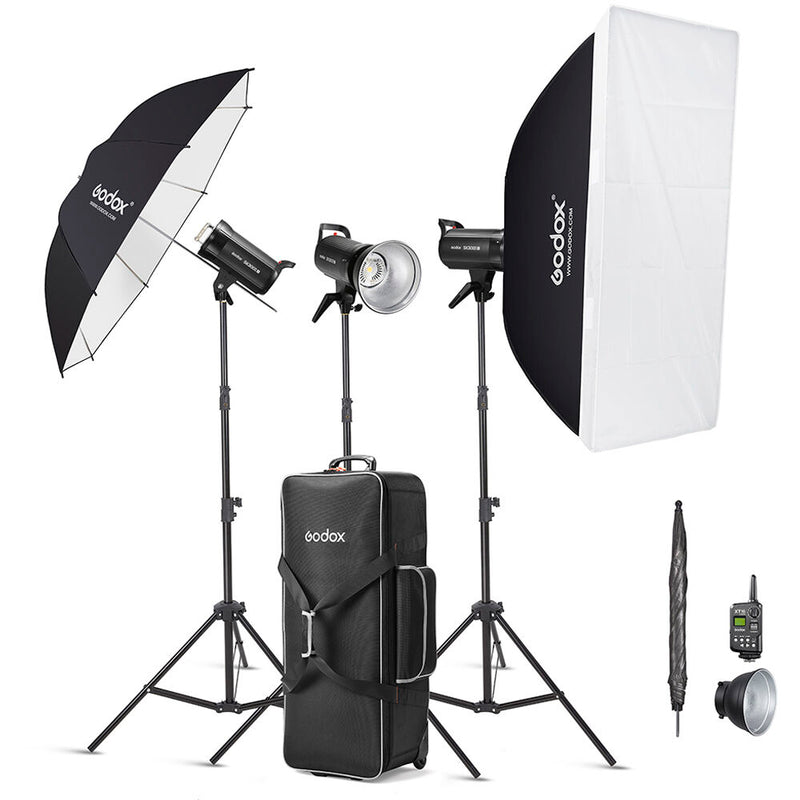 Godox SK300II-V Studio Flash Monolight (3-Light Kit)