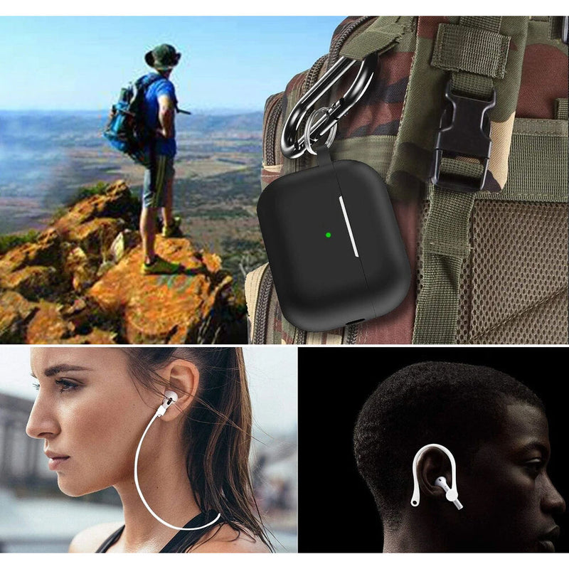 Sahara Case Silicone Case for Apple AirPods Pro 2nd Generation (Black)