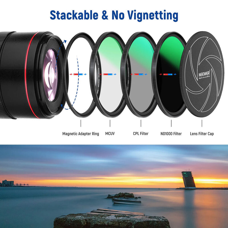 Neewer 5-in-1 Magnetic Lens Filter Kit (67mm)