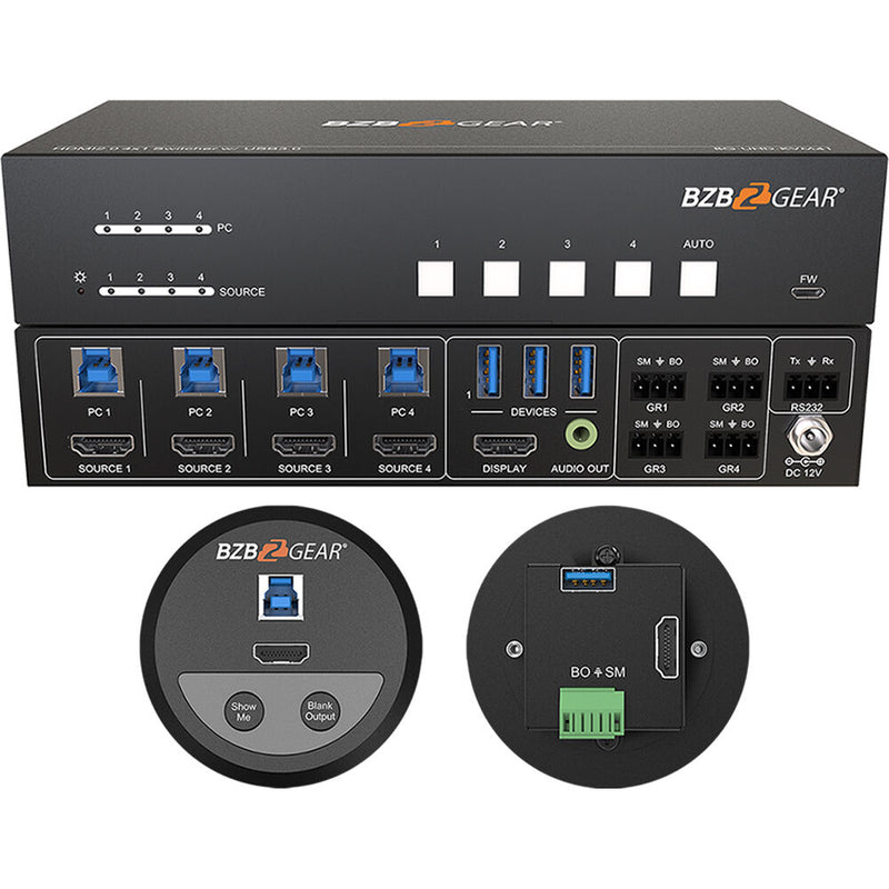 BZBGEAR HDMI & USB 3.0 Table Grommets for BG-UHD-KVM41