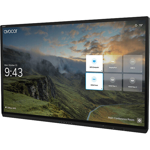 Avocor G Series 75" UHD 4K Commercial Interactive Touchscreen Display