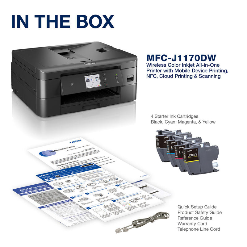 Brother MFC-J1170DW Wireless Color All-in-One Inkjet Printer