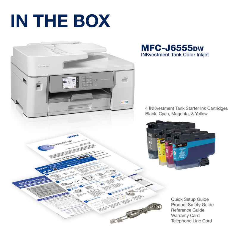 Brother MFC-J6555DW INKvestment Tank All-in-One Color Inkjet Printer
