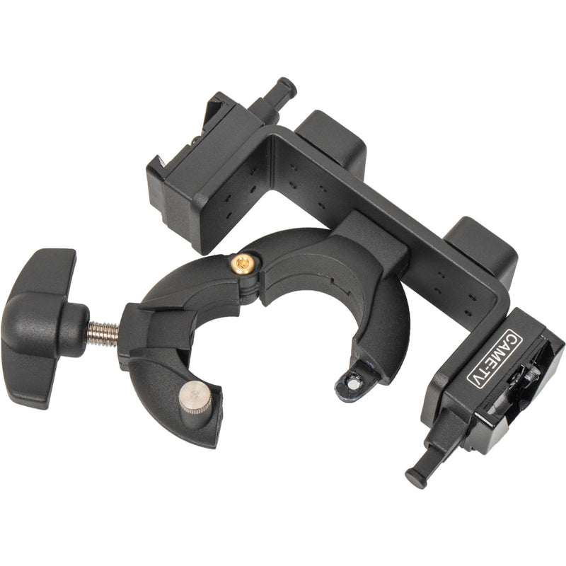 CAME-TV Adjustable Pin Lock Swing Clamp for 22-36mm Tubing (Dual V-Mounts, 1/4"-20 & 3/8"-16)