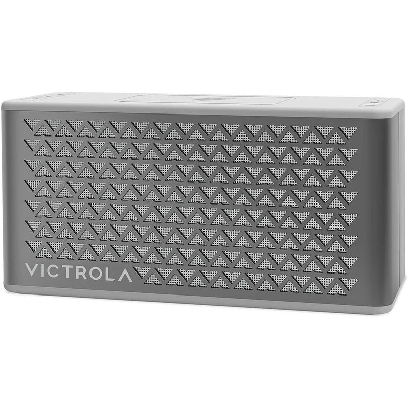 Victrola Music Edition 2 Tabletop Bluetooth Speaker and Wireless Charger (Silver)
