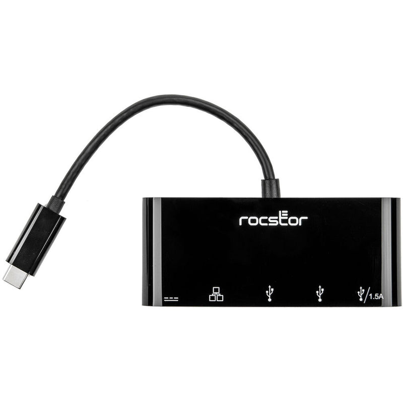 Rocstor USB-C to USB-A, USB-C & RJ45 Multiport Adapter