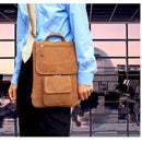 MacCase Premium Leather Flight Jacket Laptop Case with Backpack Straps (Vintage)