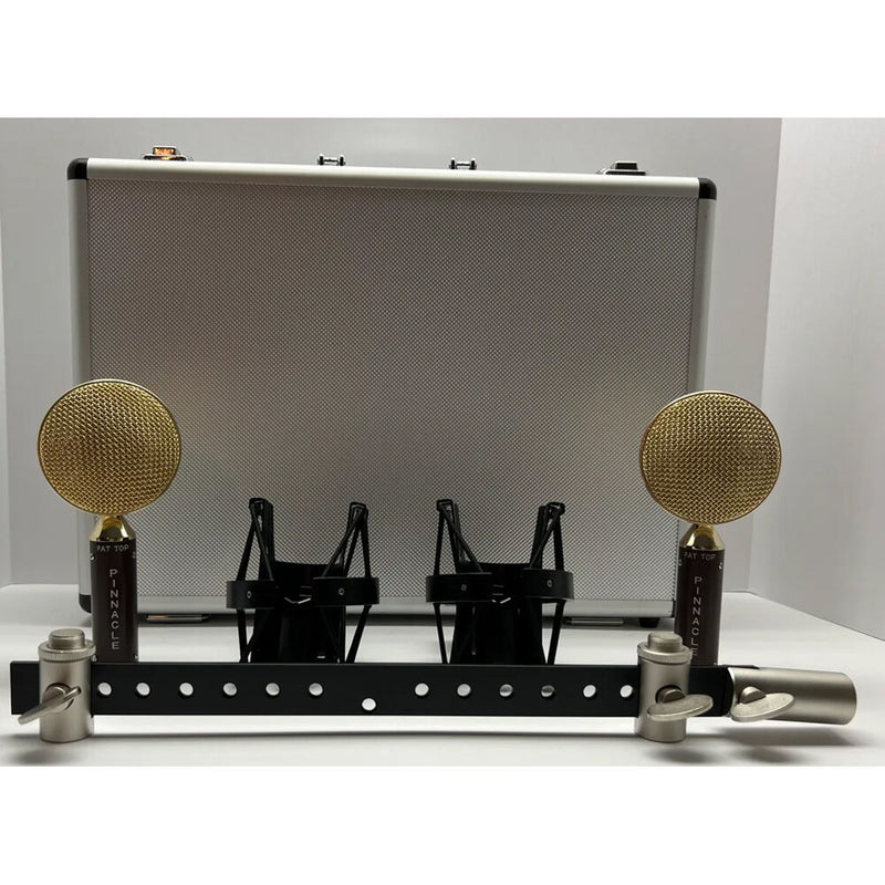 Pinnacle Microphones FAT Top Ribbon Microphones (Brown Body and Gold Grille, Stock Transformer, Pair)