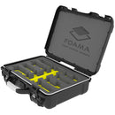 Foama N910 Case for 4 Sennheiser G4 Lav Lenses (Black with Yellow Insert)