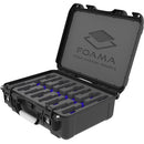 Foama N925 Case for 8 Sennheiser G4 Lav Lenses (Black with Blue Insert)