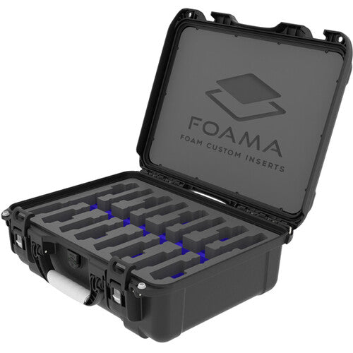 Foama N925 Case for 8 Sennheiser G4 Lav Lenses (Black with Blue Insert)