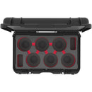 Foama Wheeled Carry-On Hard Case for Set of Six Canon Sumire Primes (Red Foam Insert)