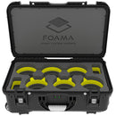 Foama Wheeled Carry-On Hard Case for Set of Six Canon Sumire Primes (Yellow Foam Insert)