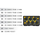 Foama Wheeled Carry-On Hard Case for Set of Six Canon Sumire Primes (Yellow Foam Insert)