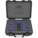 Foama N910 Case for 4 Sennheiser G4 Lav Lenses (Black with Blue Insert)